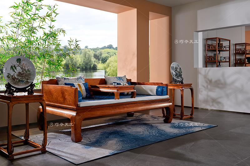 三屏風(fēng)獨板圍子羅漢床