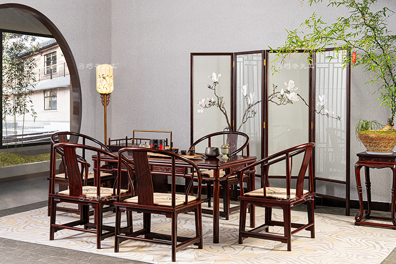 明式圓包圓茶臺(tái)