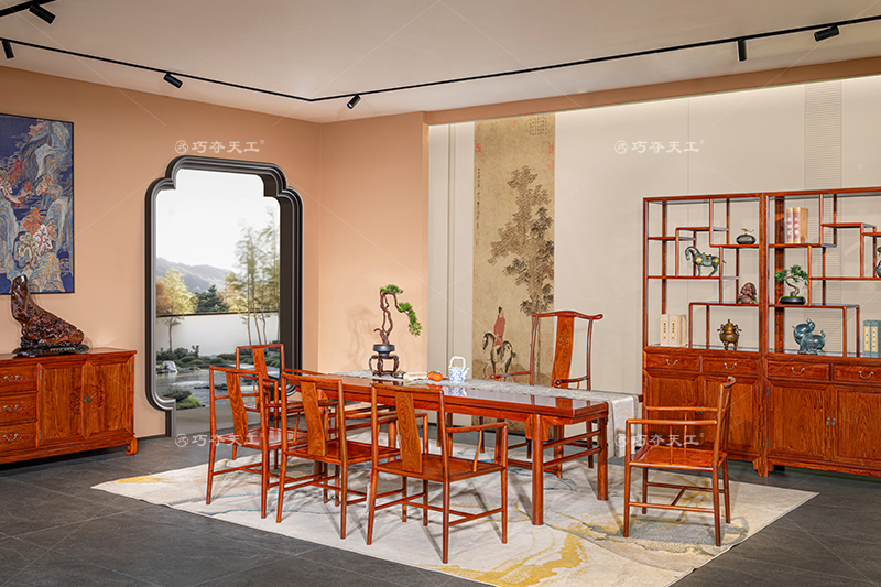 203夾頭榫拼板茶臺